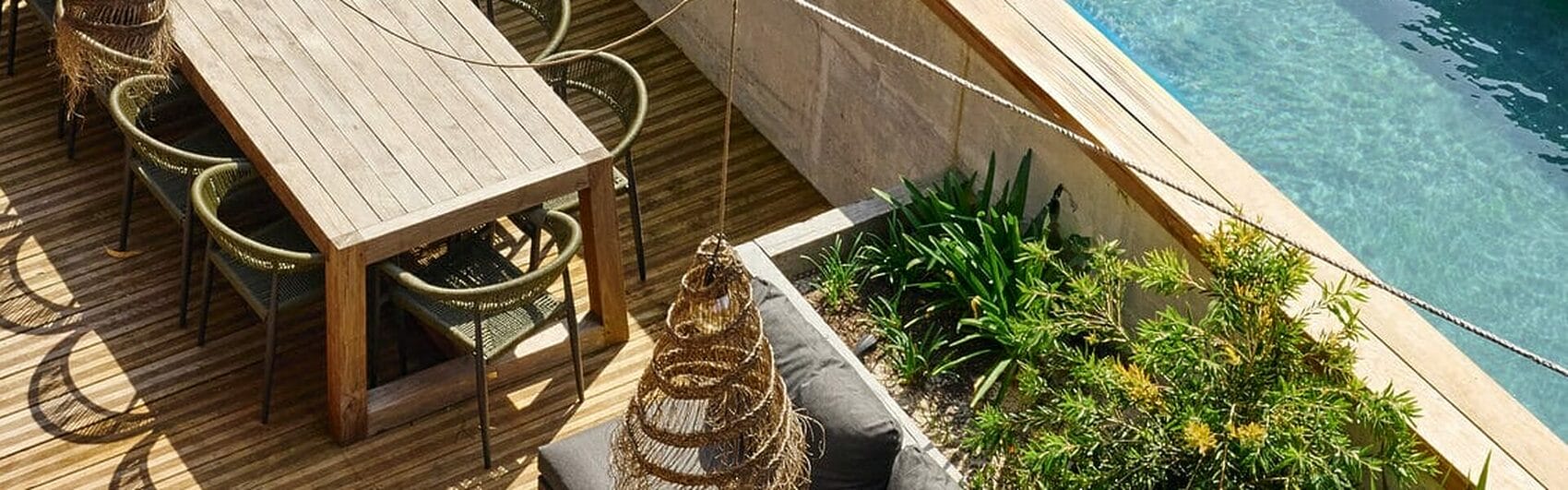 Kaze Océan The Originals Hotels, résidence hôtelière (appart hotel) 3*** au Cap Ferret - Patio et sa piscine naturelle